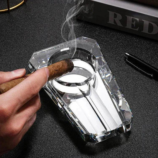 Luxury Crystal Glass Ashtray - Velora
