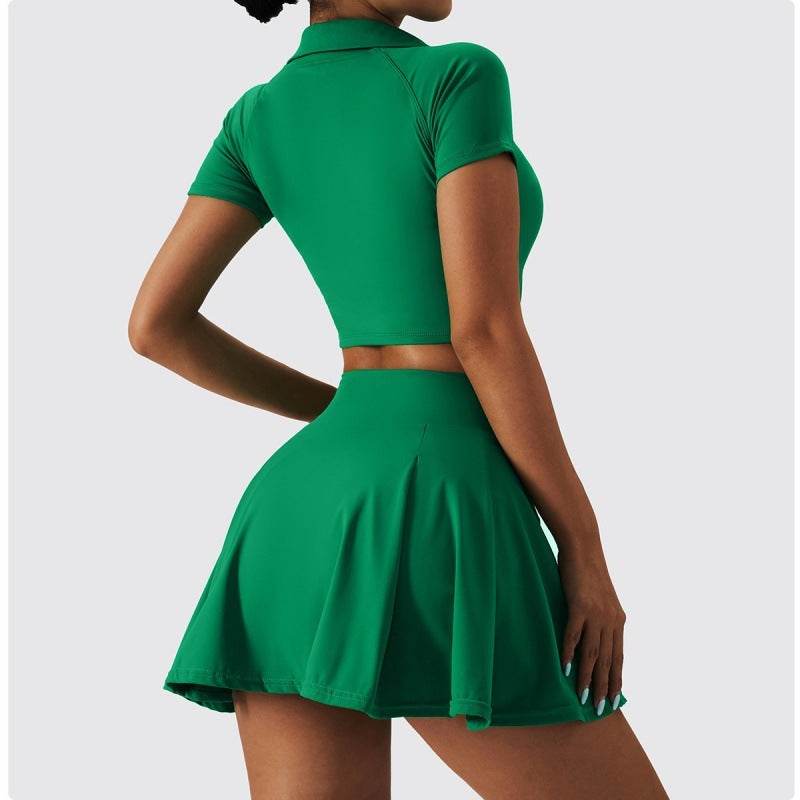 2pcs Tennis Skirt set Sports Skort Workout Exercise Outfit - Velora