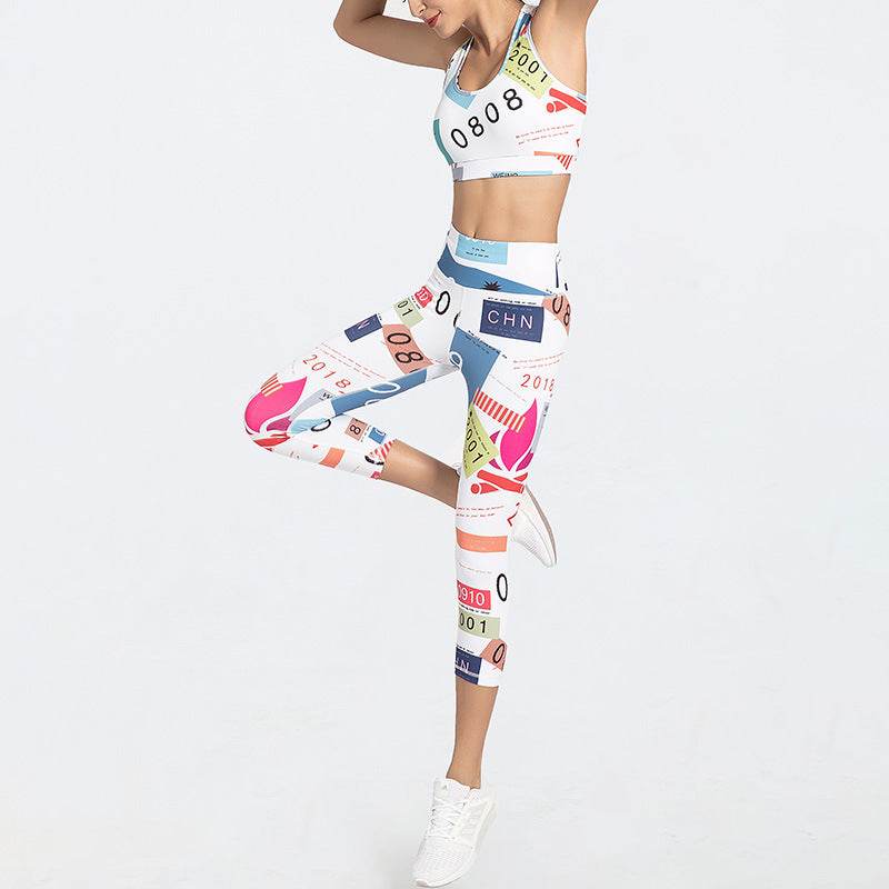 2pcs Women's Printed fitness Gym Workout Outfit set - Velora