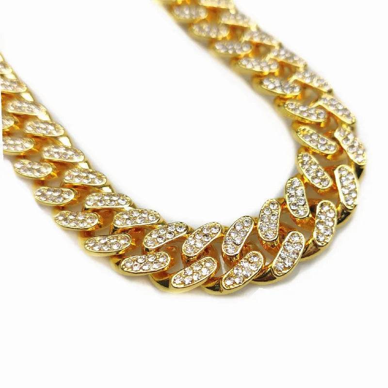 Zinc Alloy Wide Hip Hop Cuban Link Chain Necklace - Velora