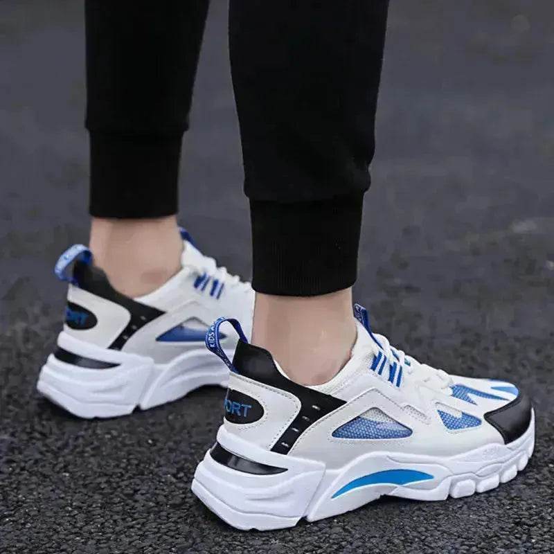 Y2K Fashion Outfit White Sneakers Men Non Slip Walking Running Shoes Sports - Velora