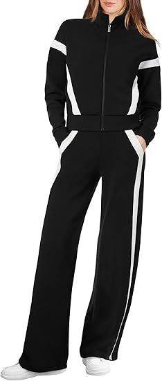 Sweatshirt Wide Leg Track Pants Sportswear - Velora