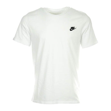 NIKE Sportswear Mens Club Embroidered Futura Tee White/Black Medium