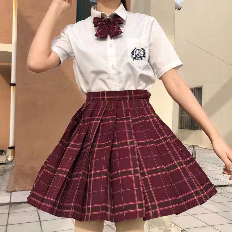 Student Jk Plaid Skirt Preppy Style Mini Pleated Kilt Skirt - Velora