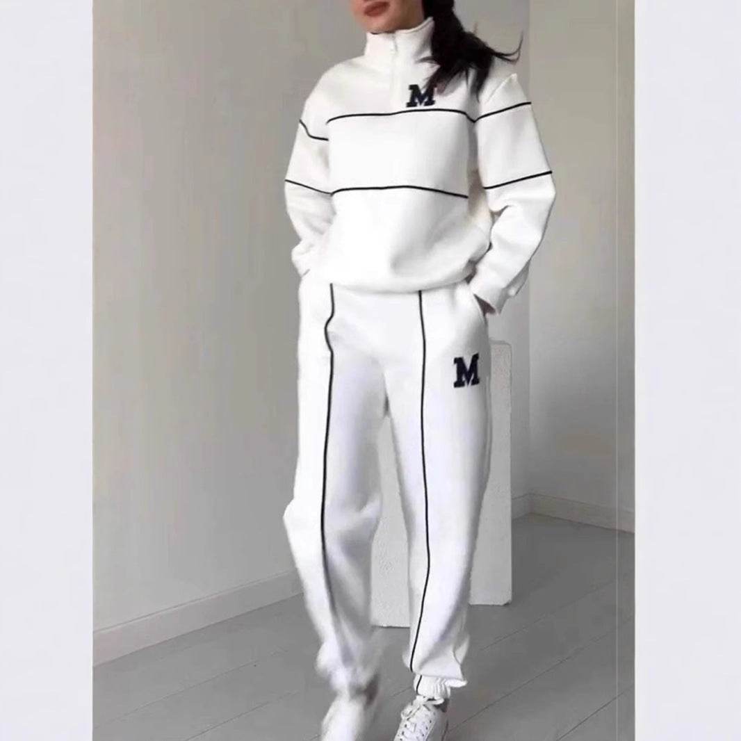 Womens 2 Piece Outfits Lounge Hoodless Pullover Sweatshirt Sweatsuit Sets Sweatshirt Baggy Fashion Sweatpants With Pockets - Velora
