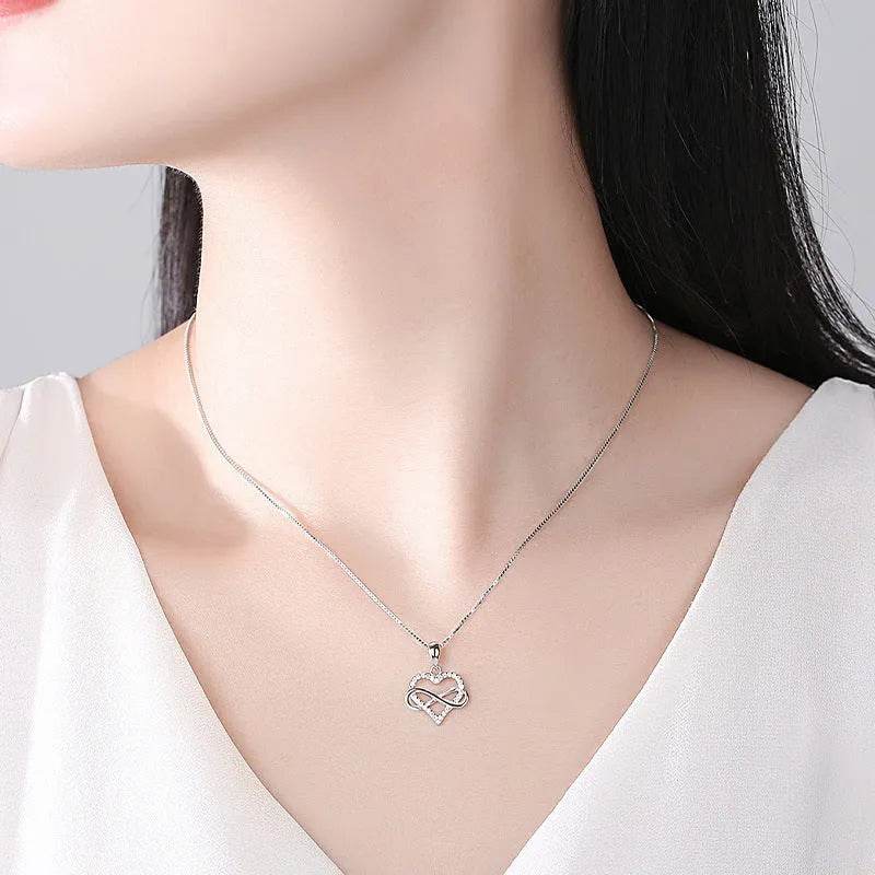 Unlimited Love Necklace Women Wrapped Love Valentine's Day Gifts All Match High-grade Can Not Be Dropped Collarbone Chain - Velora