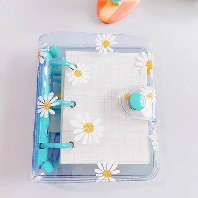 Kawaii Mini 3 Hole Daisy Notebook Planner Organizer Binder - Velora