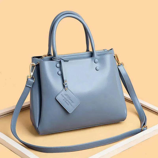 Simple Fashion Large Capacity Work Leather Handbag