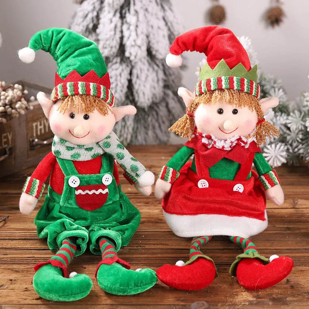 Christmas Hanging Legs Sitting Doll Ornaments - Velora