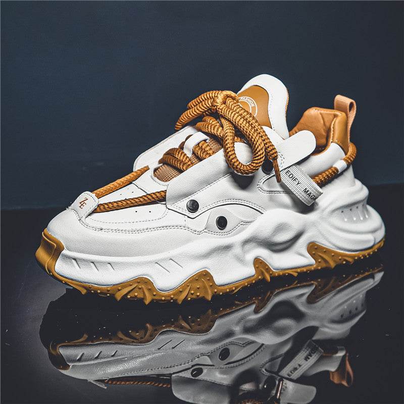 Men's Cross-tied White Casual Shoes - Velora