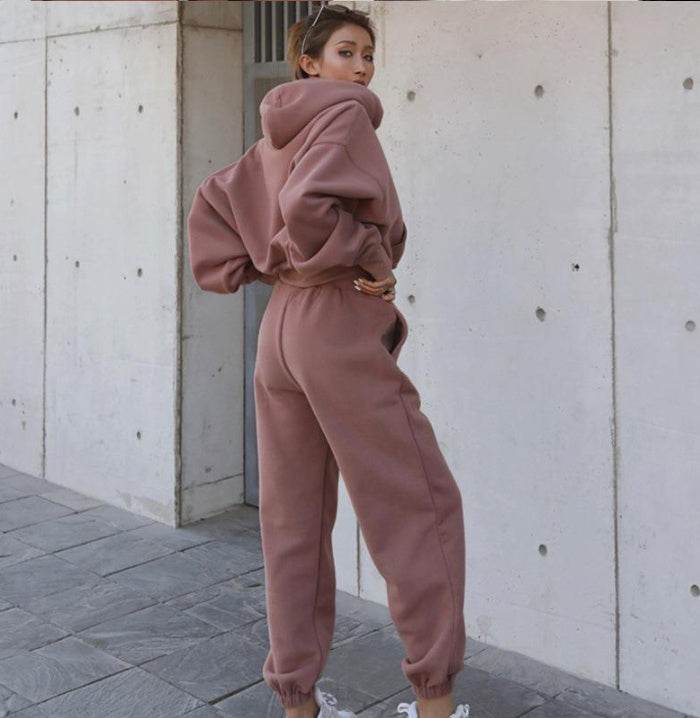New Style Autumn And Winter Women's New Casual Hoodie Coat Sports Suit - Velora