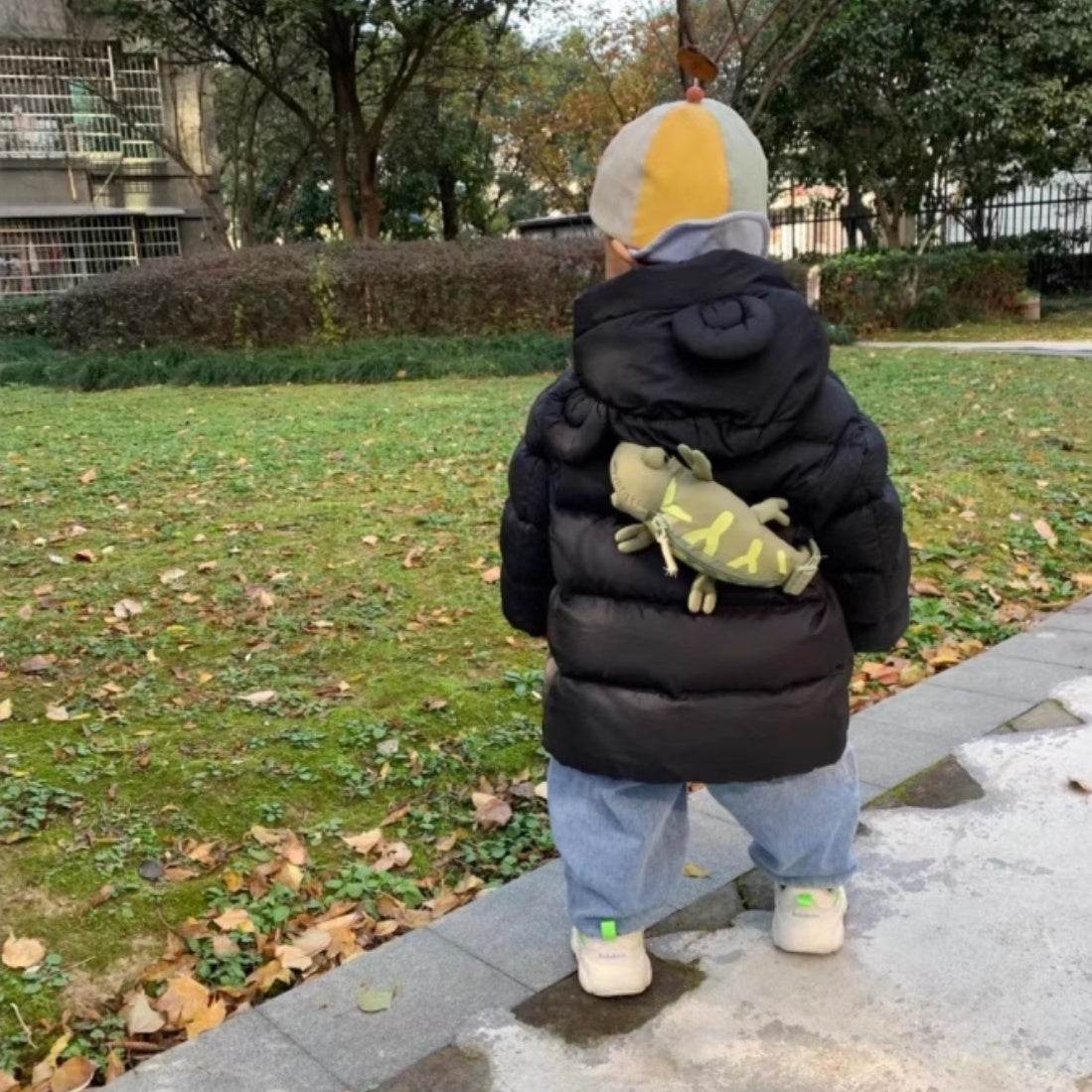 Cartoon Cute Green Lizard Bag Chameleon Children's Bags - Velora