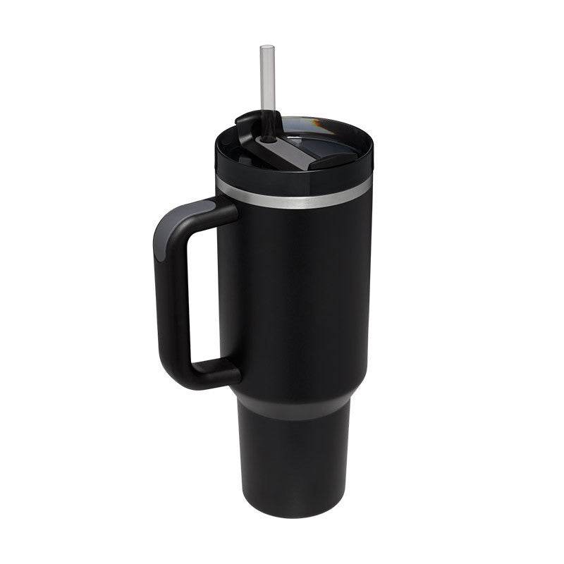 40 Oz Tumbler With Handle Straw Insulated, Stainless Steel Spill Proof Vacuum Coffee Cup Tumbler With Lid Tapered Mug Gifts For Valentine Lover Suitable For Car Gym Office Travel - Velora