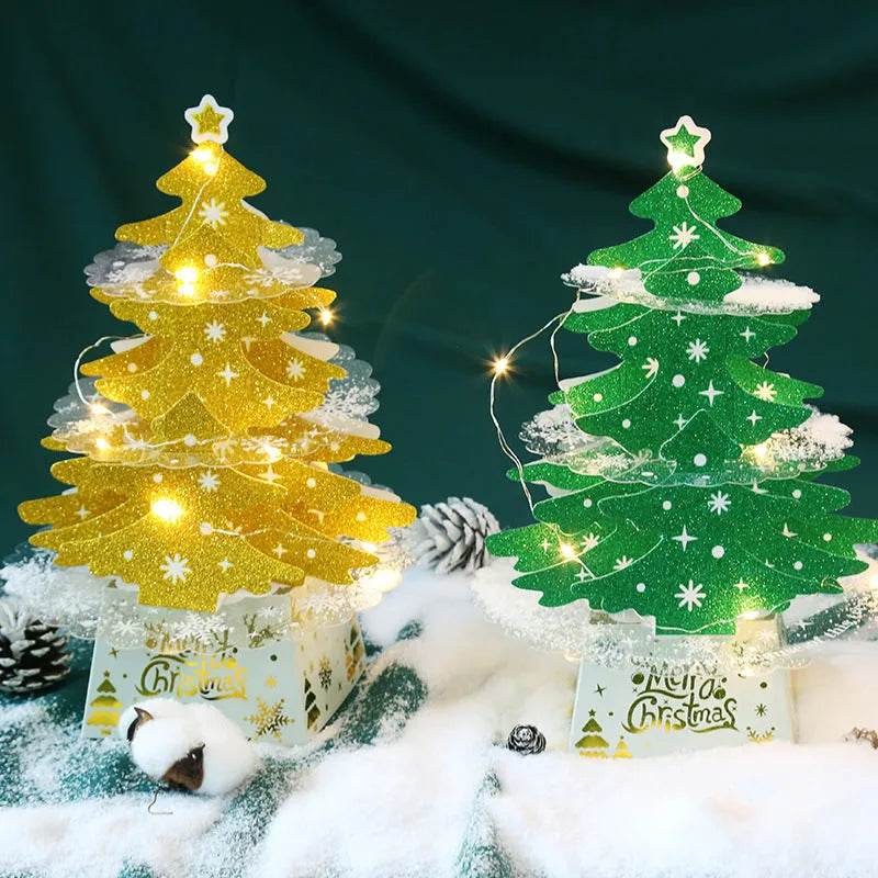 Christmas Decorations Mini Desktop Christmas Greeting Card Ornaments - Velora