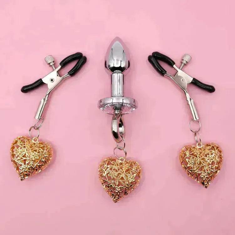 Love Chain Sex Toys Bell For Women Nipple Clamp Anal Plug - Velora