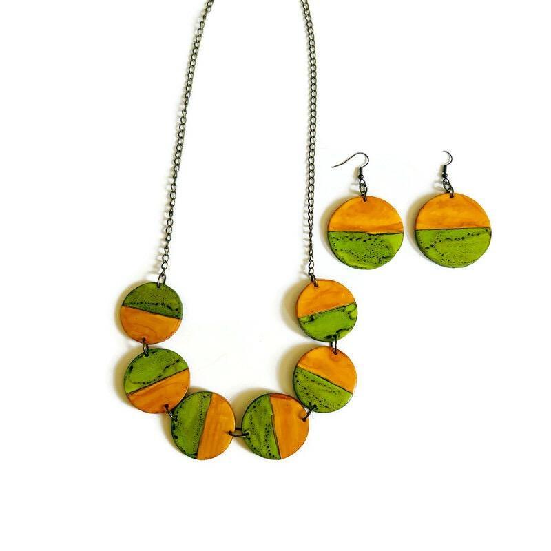 Earth Tone Round Dangle Earrings - Velora Luxury Fashion