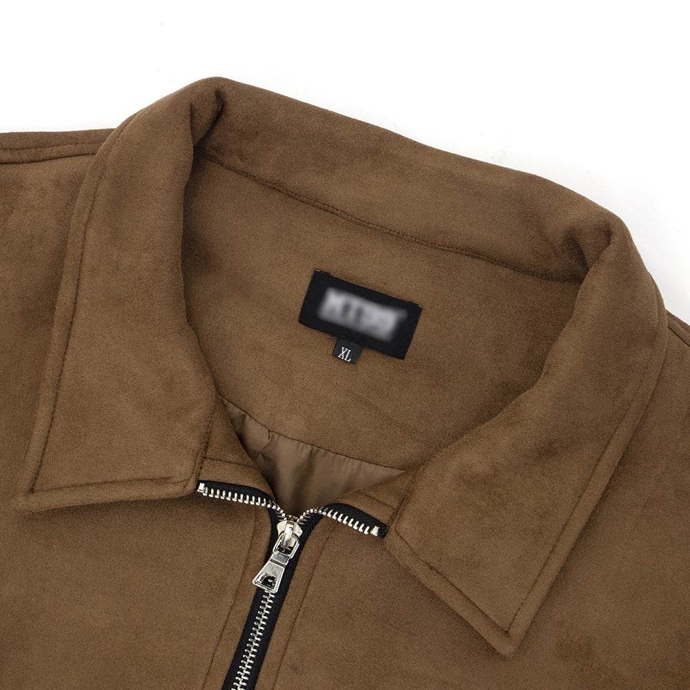 Men's Loose Embroidered Letters American Retro Jacket - Velora