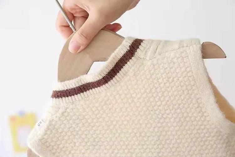 Children Knitted Chunky Sweater Outwear Vest kids - Velora