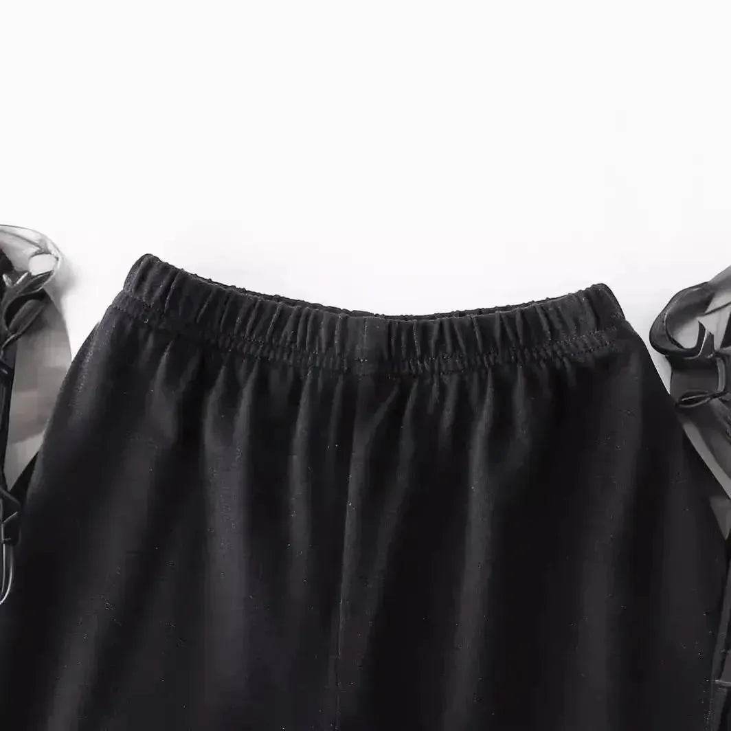 Striped Printed Round Neck Pullover T-shirt Shorts Suit - Velora