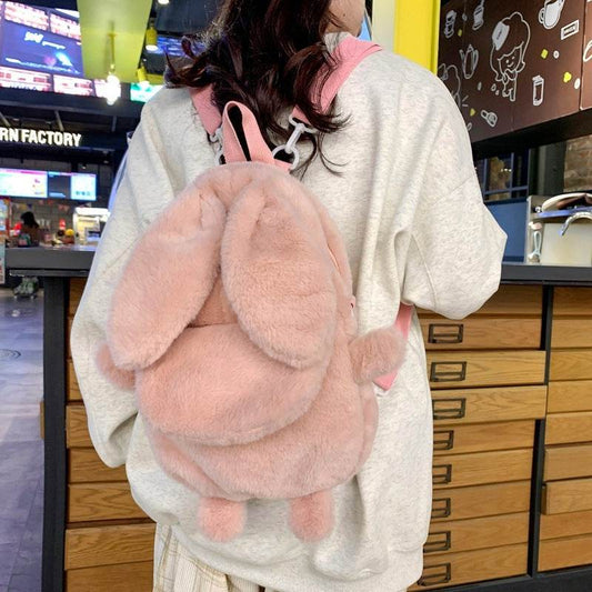 Fashion Mini Small Plush Cute Bunny Backpack for Girls - Velora