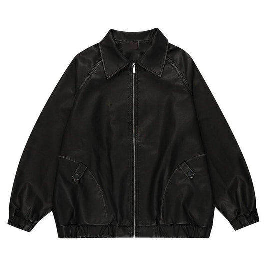 Men's PU Maillard Leather Coat - Velora