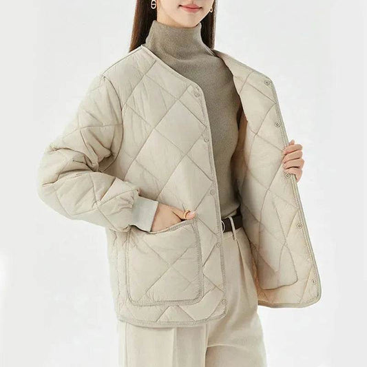 Quilted Padded Coat Winter Jacket With Pockets Lightweight Outerwear For Women's Clothing EX-STOCK Canada