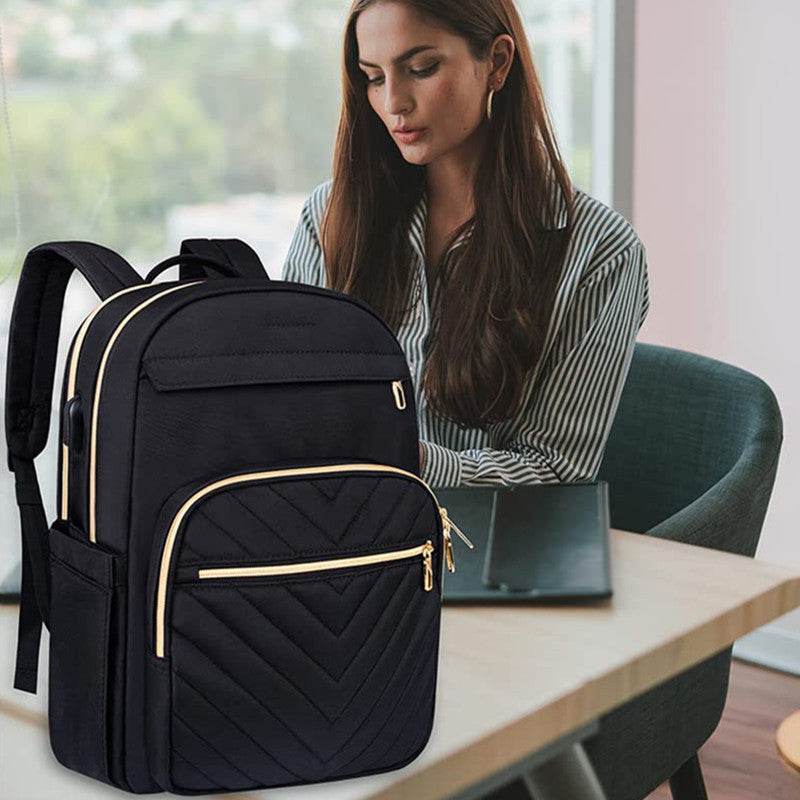 Plain Large Capacity College and High School Backpack - Velora