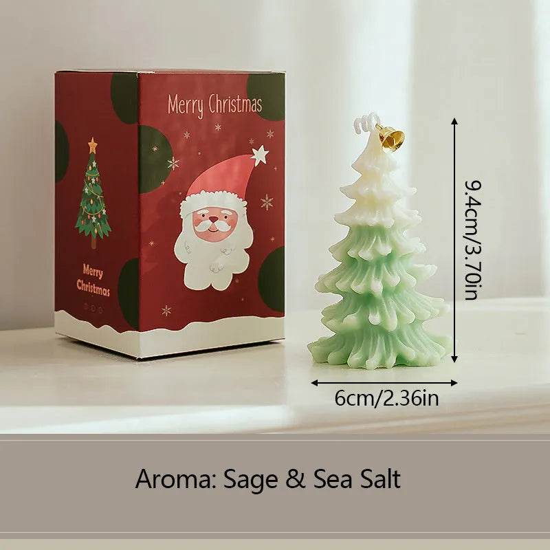 Merry Christmas Candle 3D Xmas Tree Shaped Aromatherapy Candles Ornaments Navidad New Year Party Home Decor Xmas Gift - Velora