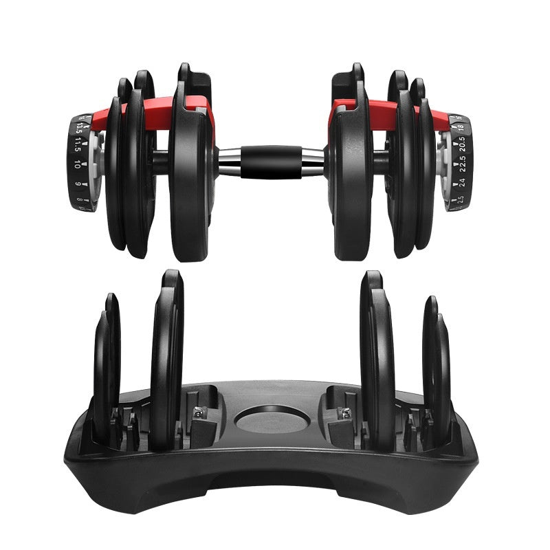 15-Level Adjustable Dumbbell Set – Space-Saving Steel Home Gym Free Weights for Strength Training & Bodybuilding