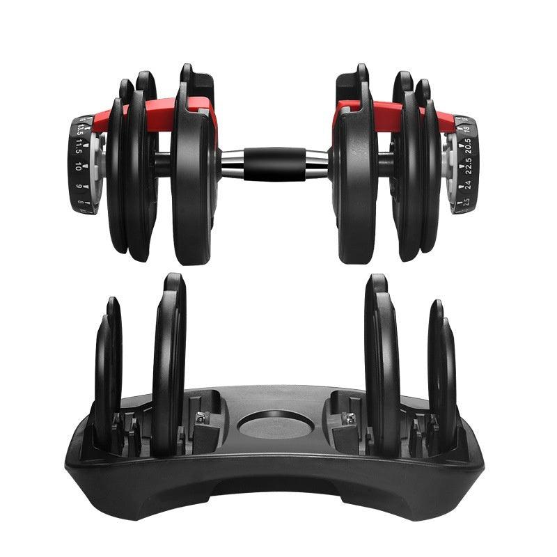 15-Level Adjustable Dumbbell Set – Space-Saving Steel Home Gym Free Weights for Strength Training & Bodybuilding