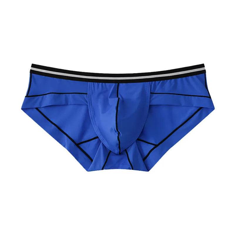 Ice Silk Men's Summer Breathable Solid Color Pouch Brief Underwear - Velora
