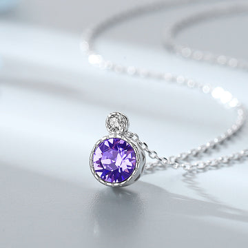 Ocean Heart S925 Silver Necklace with Swarovski Pendant
