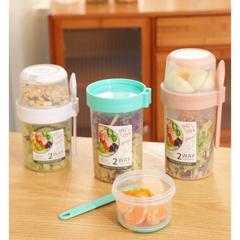 Portable Lock sealed Breakfast Oatmeal Cereal Nut Yogurt Fresh Fruit Salad Cup - Velora