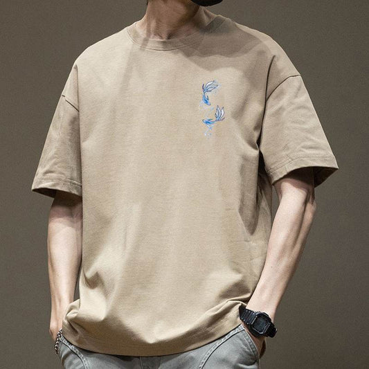 Men's American-style Retro Heavy Short-sleeved T-shirt - Velora