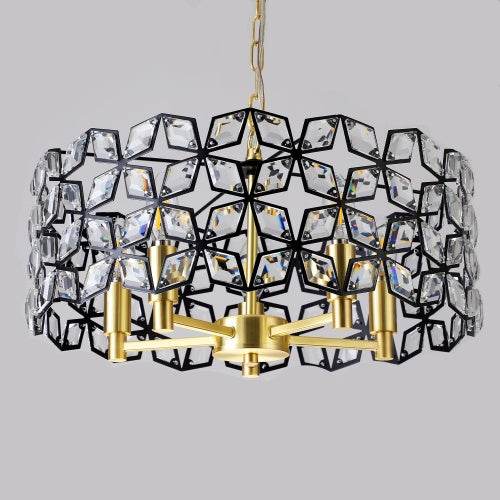 Modern Crystal Chandelier, Suitable For Living Room Round Crystal Lamp Luxury Home Decoration Lamps - Velora
