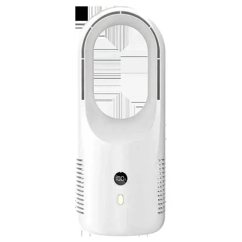 Electric Bladeless Fan Cooler Desktop Portable Usb Rechargable Air Cooling Fan Wireless Led Display Silent 360 Circulation - Velora