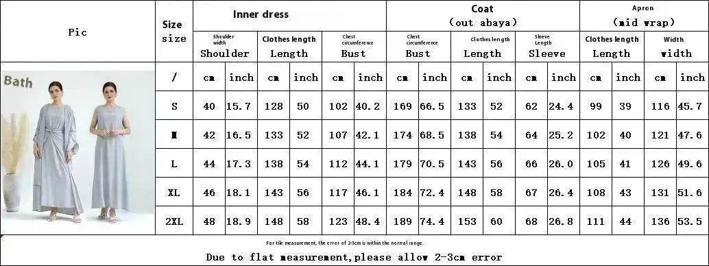 Elegant Base Shawl Skirt Three-piece Set Suit for Arabian Dubai Middle East Women Abaya Dress - Velora