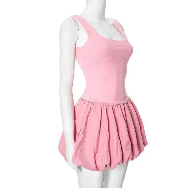 Elegant Sleeveless Fashion Stitching Vest Mini Dress - Velora