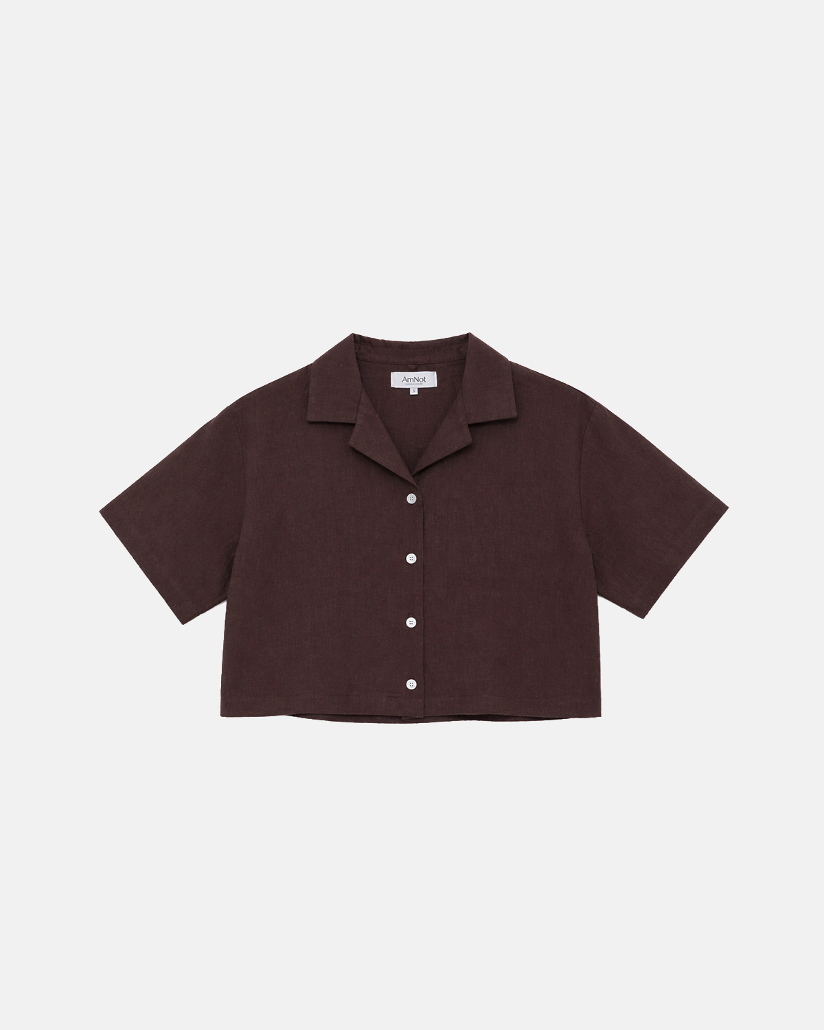 Chemise écourté ample effet lin