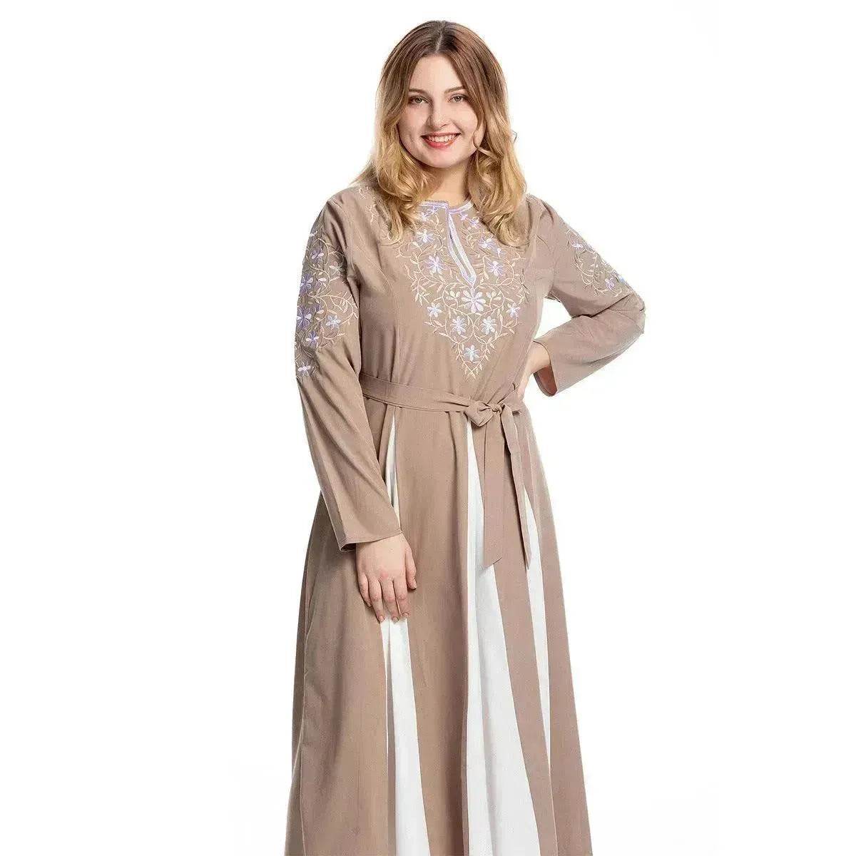 European And American Large Fashion Embroidery Dress - Velora