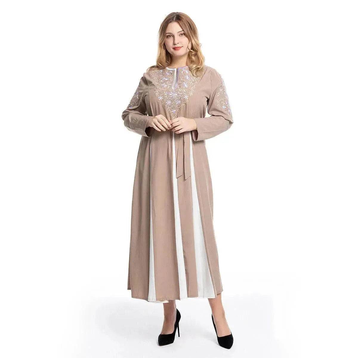 European And American Large Fashion Embroidery Dress - Velora