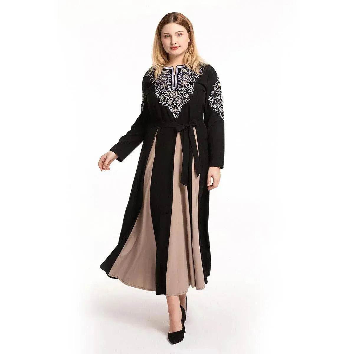 European And American Large Fashion Embroidery Dress - Velora