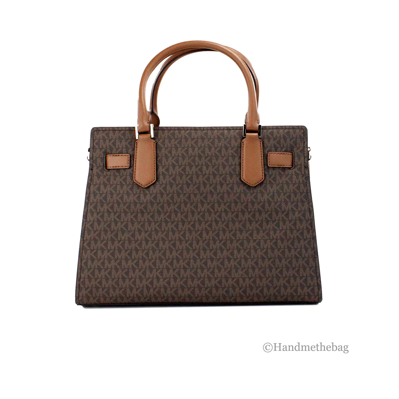 Michael Kors Hamilton PVC Brown Crossbody Satchel