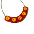 Extra Large Statement Necklace in Burnt Orange, Yellow - Velora Luxury Fashion