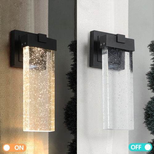 Outdoor Waterproof Transparent LED Crystal Wall Light Supports Many Types Of Bulb-2 Packs With Light Sensitivity - Velora