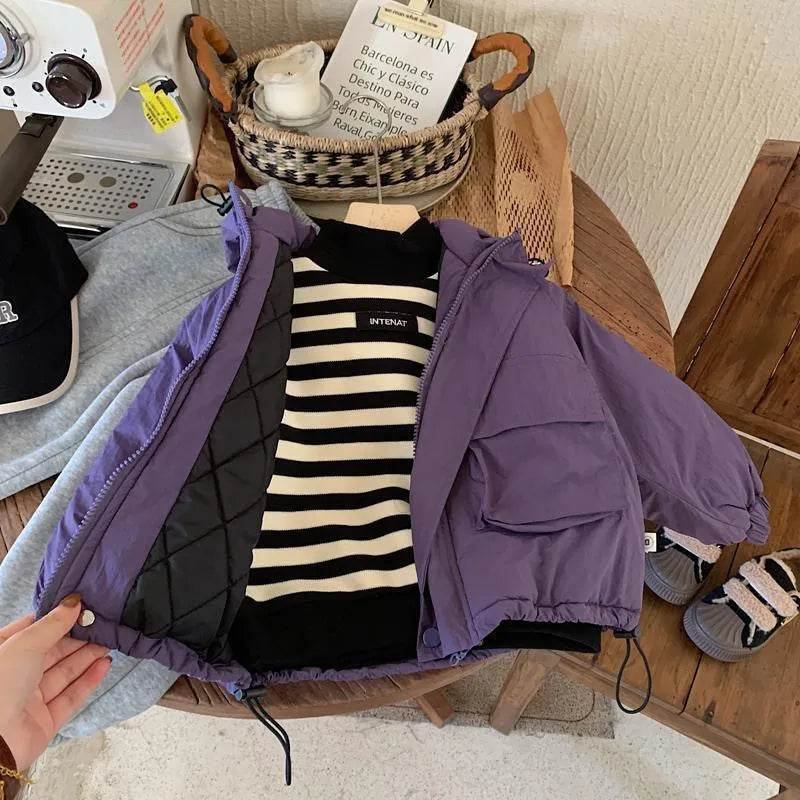 Children Fashion Personality Hoodie Padded Windproof Winter Coat Jacket Kids - Velora