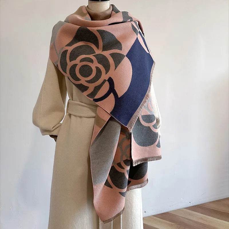 Cashmere Dual-use Warm Winter Vintage Scarf Women - Velora