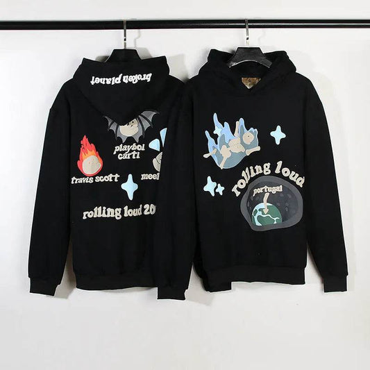 Men's Fashion Printed Vintage Hoodie Sweatshirt Pullover - Velora