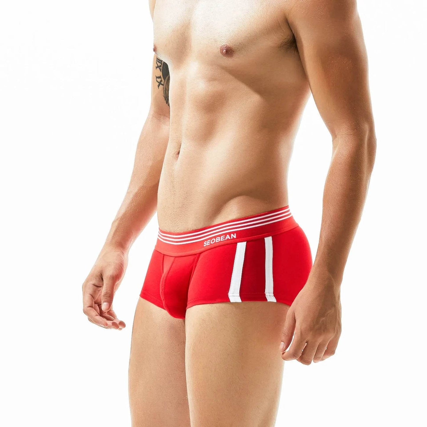 Men's Underwear Low Waist Cotton Seamless Boxer Briefs - Velora