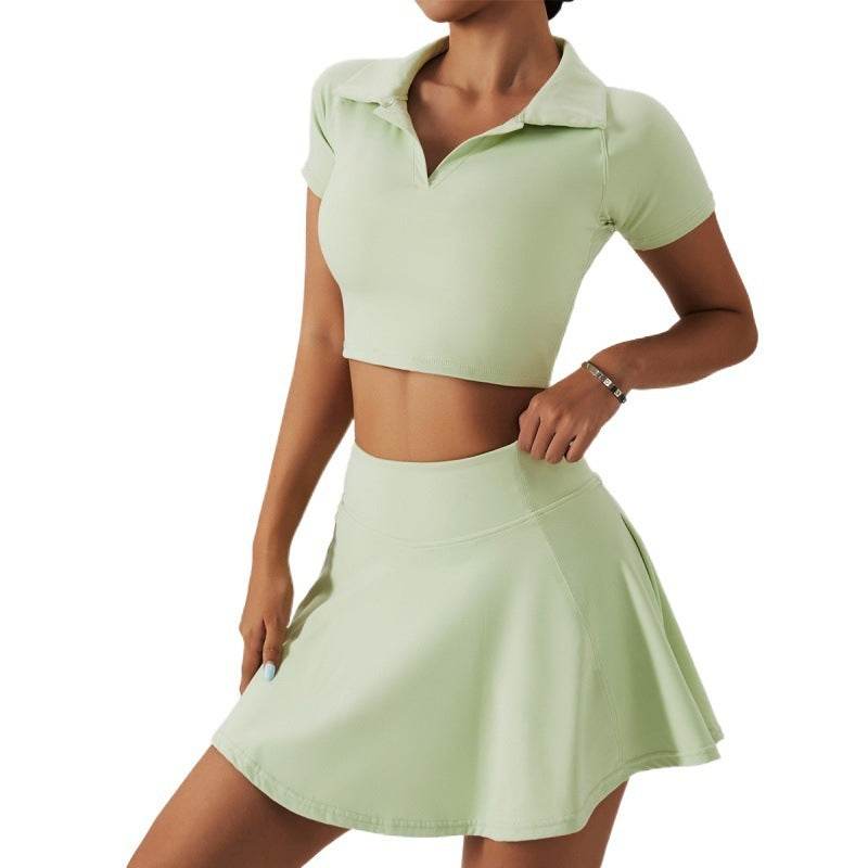 2pcs Tennis Skirt set Sports Skort Workout Exercise Outfit - Velora